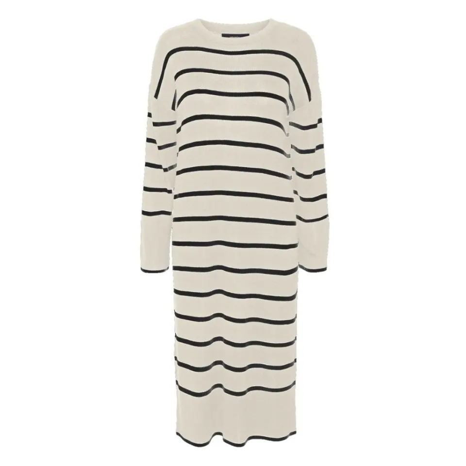 Vero Moda kjole Vmjoana – Birch Stripes W. Black — produktfoto