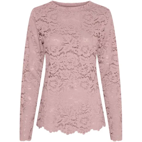 Marta du Château langærmet blonde t-shirt MdcMilley 7707 – rosa — produktfoto