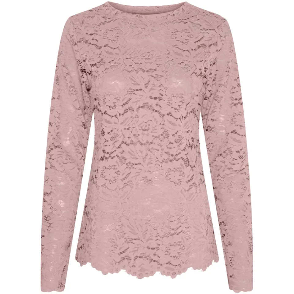 Marta du Château langærmet blonde t-shirt MdcMilley 7707 – rosa — produktfoto