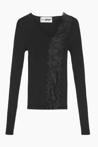 OpéraSPORT Ellie Seamless Top – sort — produktfoto