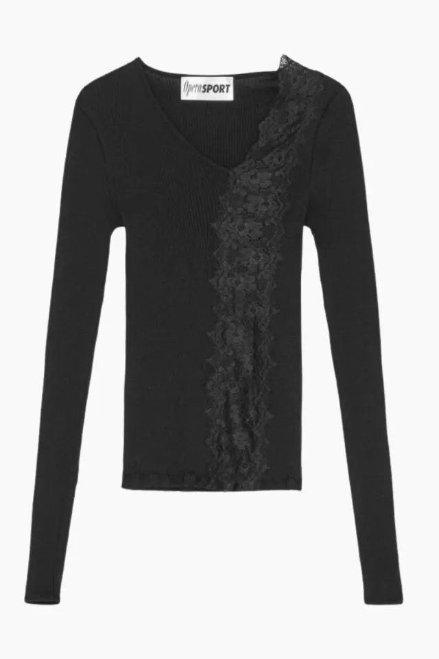 OpéraSPORT Ellie Seamless Top – sort — produktfoto