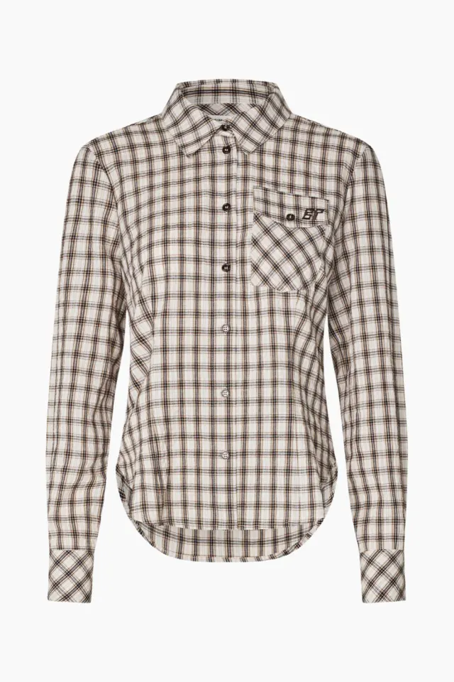Baum und Pferdgarten Mena Shirt – Creme Mini Check — produktfoto