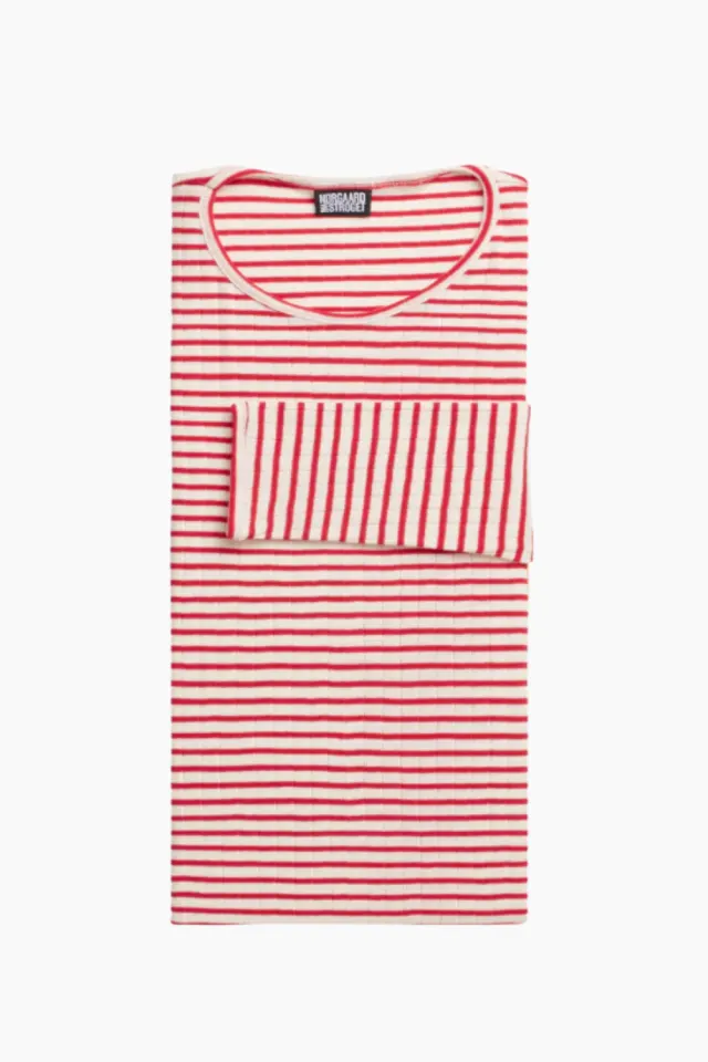 Nørgaard på Strøget 101 NPS Stripes – Ecru/Red — produktfoto