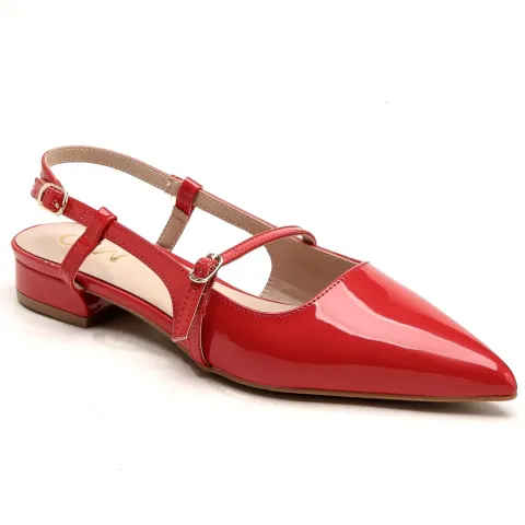 Jeanne sling back ballerina sko 9227 – rød — produktfoto
