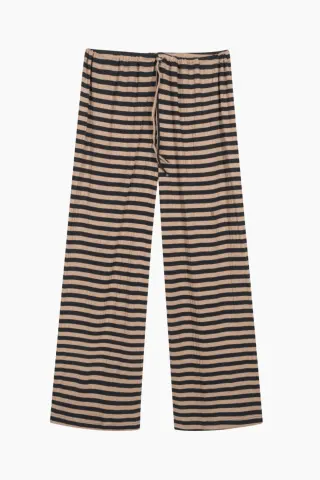 Nørgaard på Strøget NPS Nova Pants Broadway – Black/Camel — produktfoto