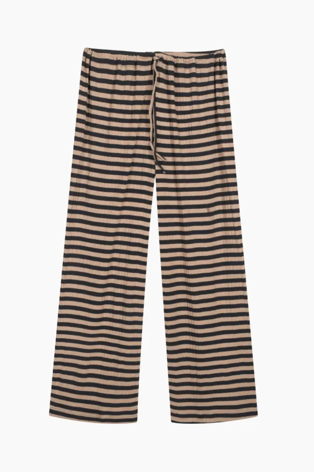 Nørgaard på Strøget NPS Nova Pants Broadway – Black/Camel — produktfoto