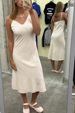 H2O Fagerholt Mallorca Dress – Dusty Rose Stripe — produktfoto