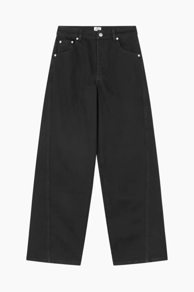 Mads Nørgaard Dyed Denim Christel Jeans – sort — produktfoto