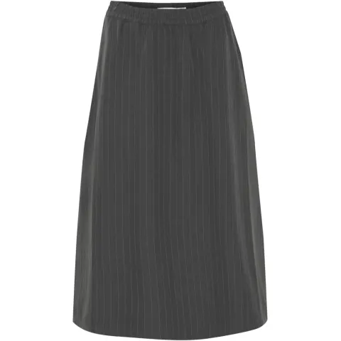 b.young nederdel Bymidde – Dark Grey Mel. Pinstripe Mix — produktfoto