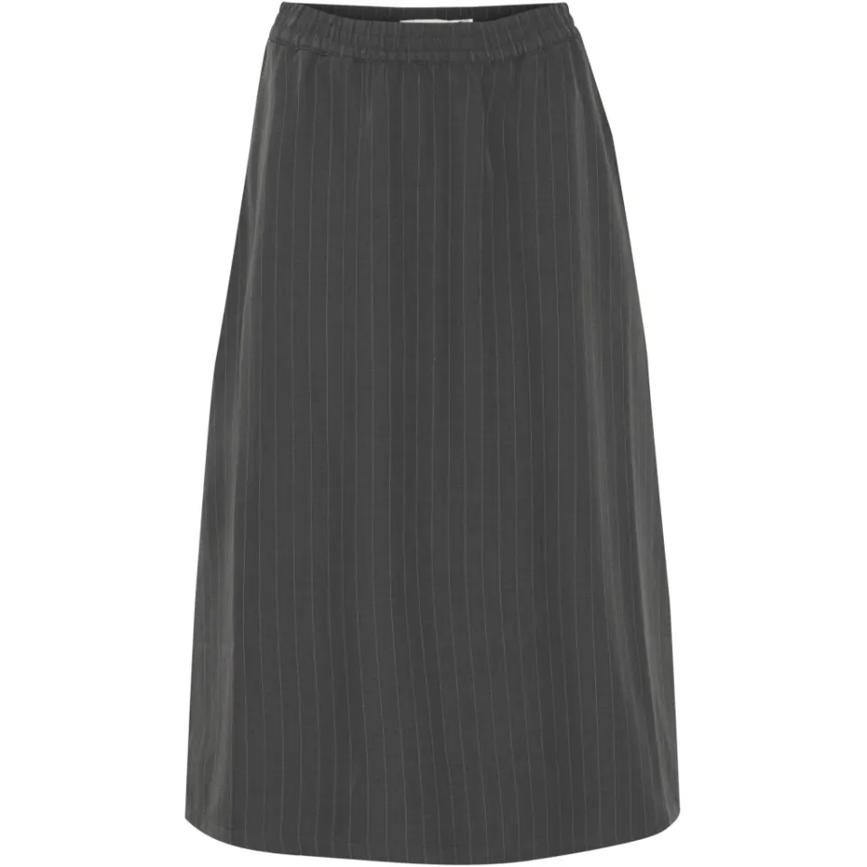 b.young nederdel Bymidde – Dark Grey Mel. Pinstripe Mix — produktfoto
