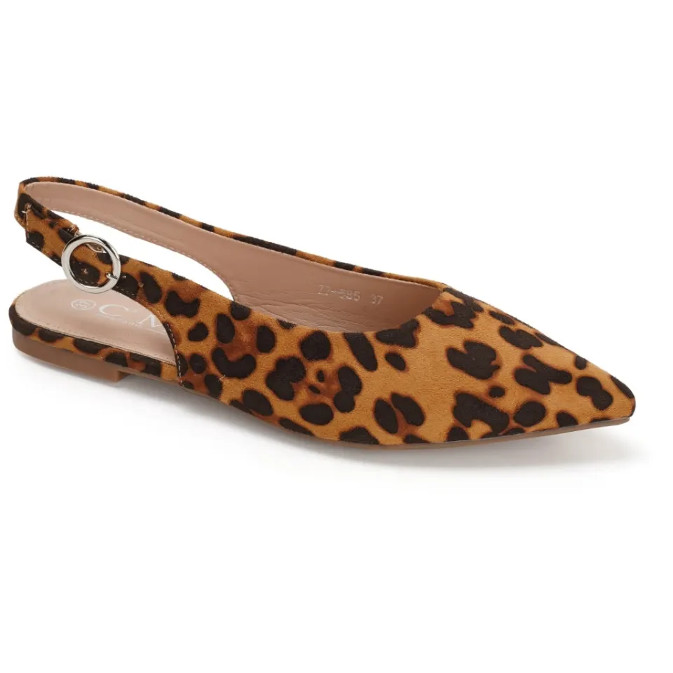 Josette slingback ballerina sko 77-585 – leopard — produktfoto