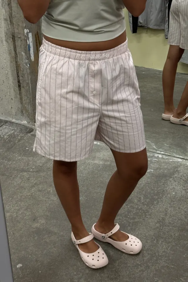 H2O Fagerholt Holiday Shorts – Dusty Rose Stripe — produktfoto