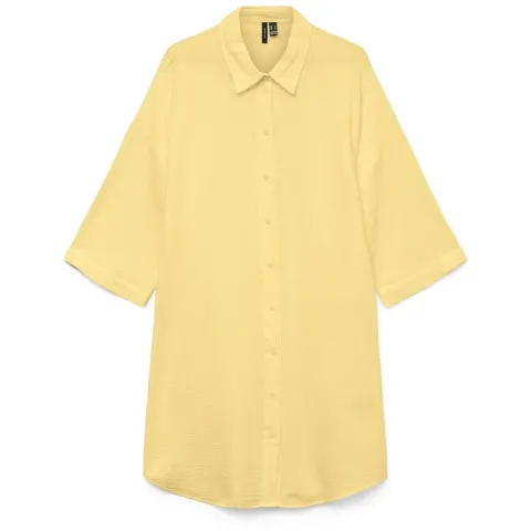 Vero Moda skjorte kjole VmNatali – pale banana — produktfoto