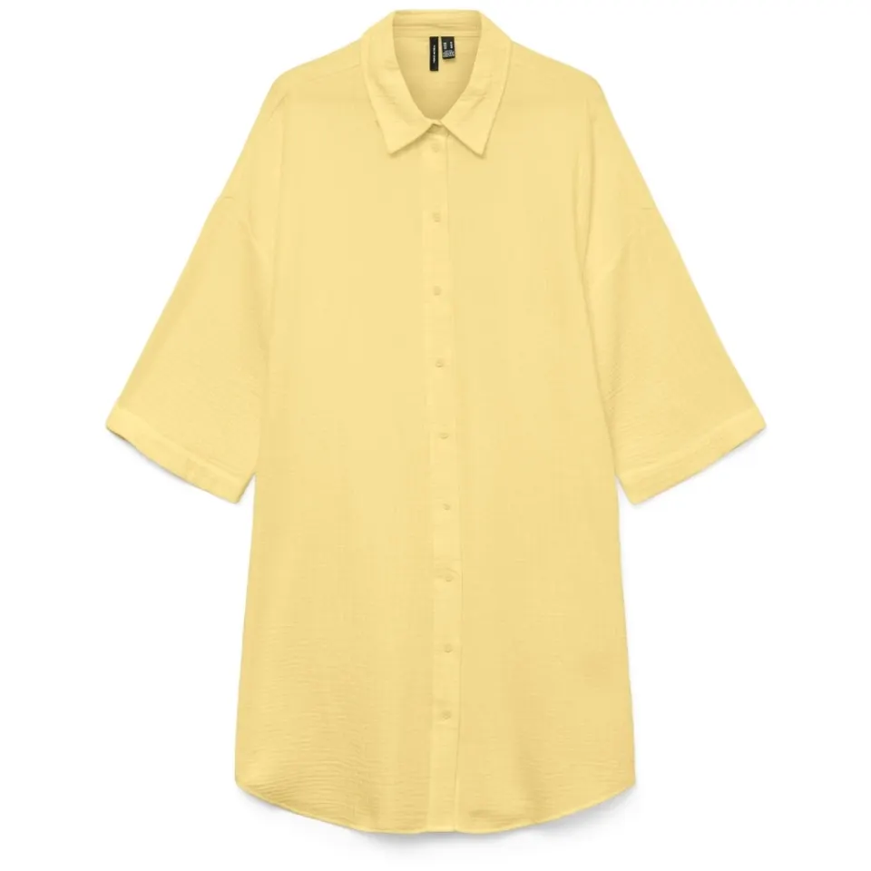 Vero Moda skjorte kjole VmNatali – pale banana — produktfoto