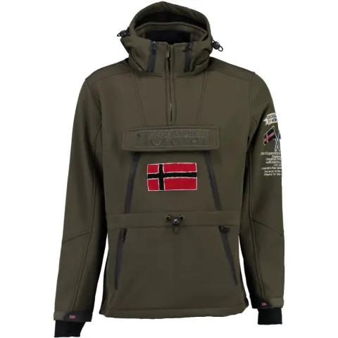 Geographical Norway Anorak Softshell Jakke Tuilding – Khaki — produktfoto