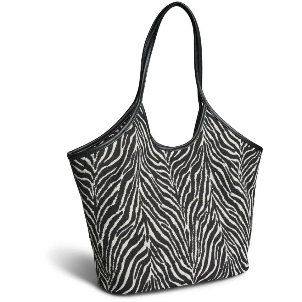 Pieces taske Pcvera shopper – Birch Zebra — produktfoto