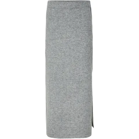 Pieces nederdel Pcsally – Medium grey melange — produktfoto