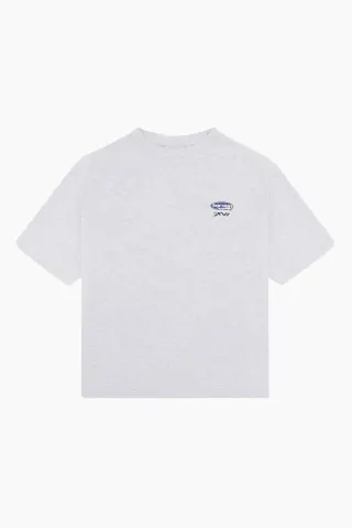 bareen Box Fit T-shirt Moto – Cloudy Grey — produktfoto