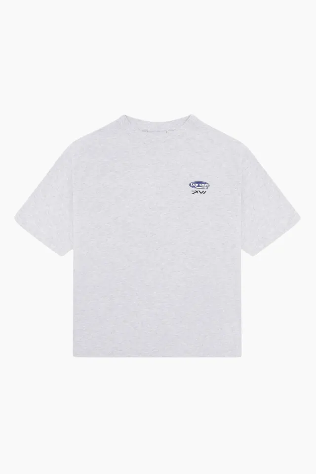 bareen Box Fit T-shirt Moto – Cloudy Grey — produktfoto