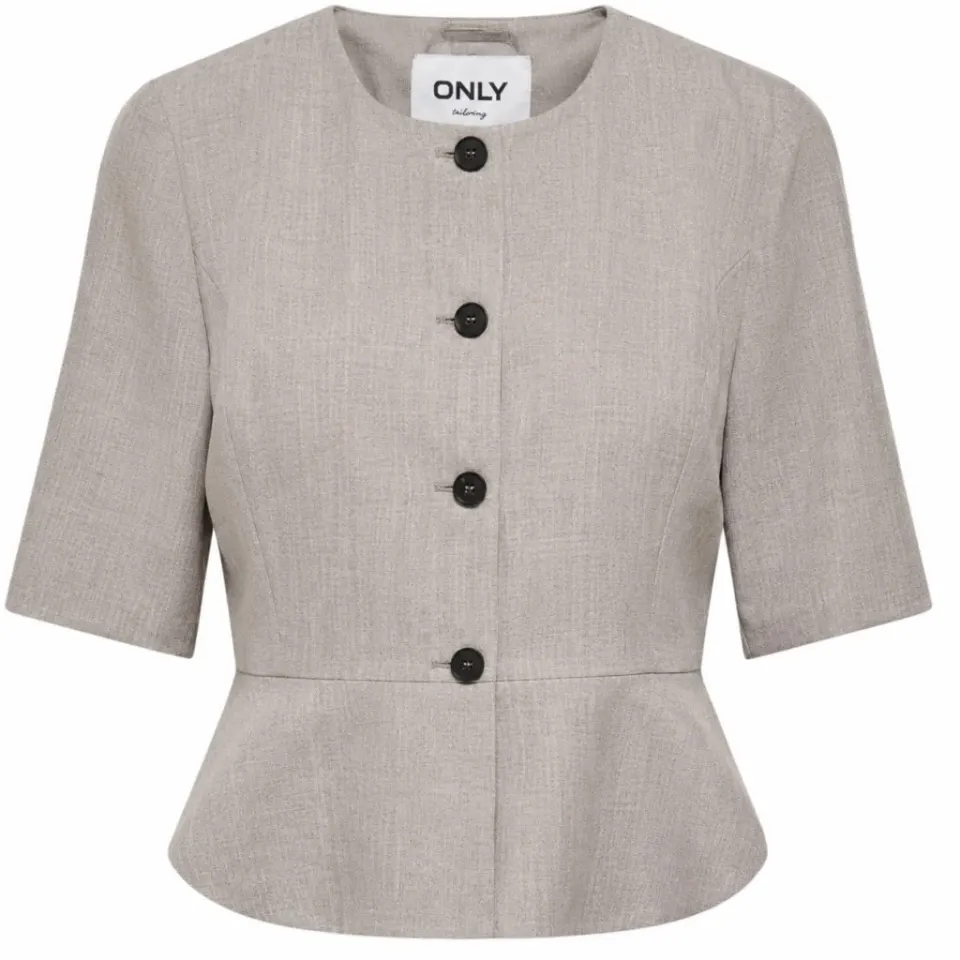 ONLY blazer Onllinda med rund halsudskæring – Fungi MELANGE — produktfoto