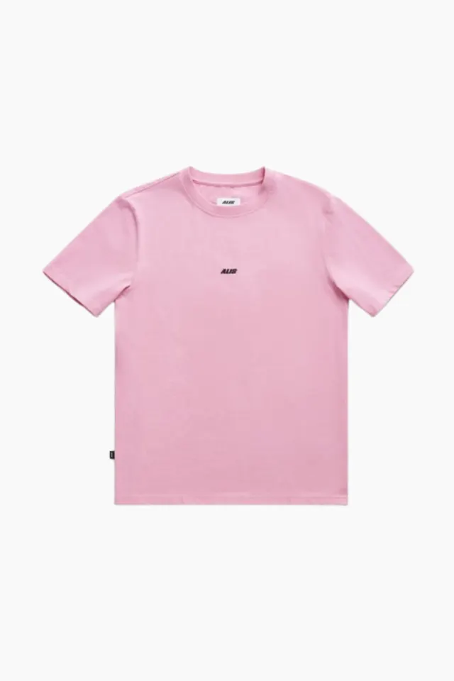 ALIS Jeron Essential T-shirt w/Logo – Solid Pink — produktfoto