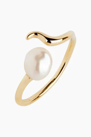 Maria Black Moonshine Ring – Goldplated Silver — produktfoto