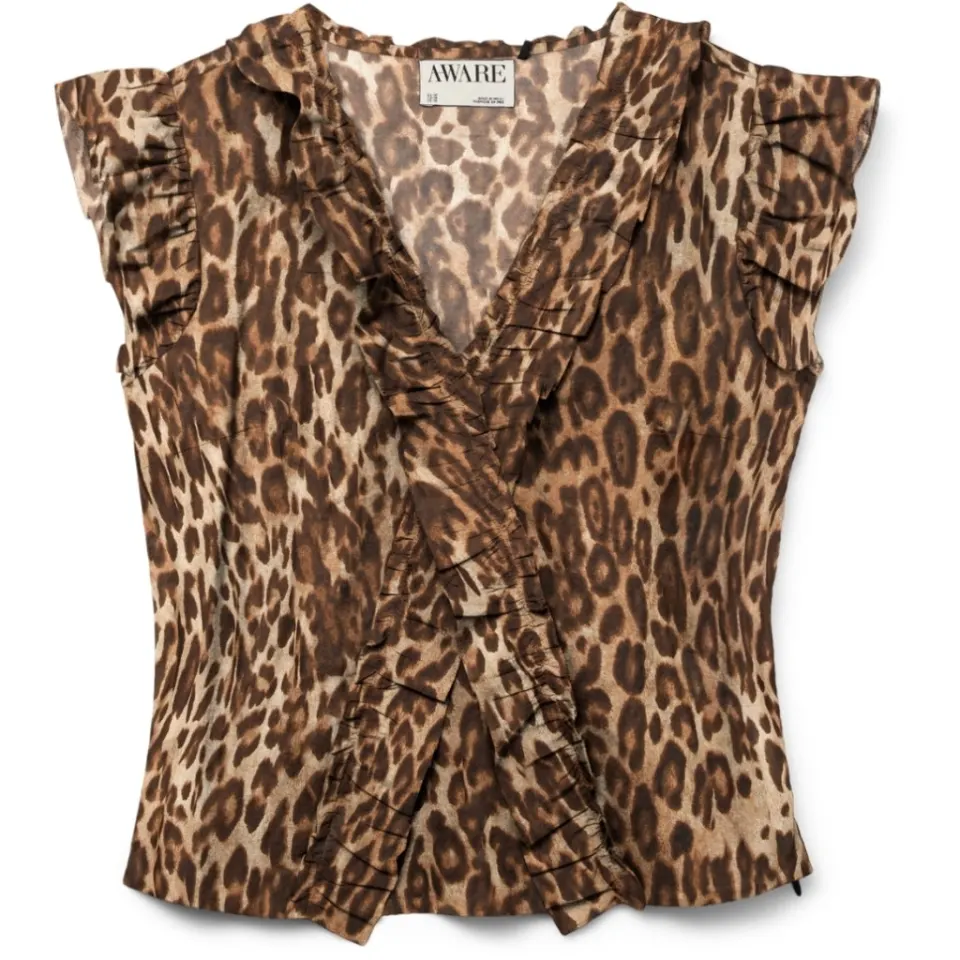 Vero Moda TOP Vmroxanne i 100 % bomuld – ermine nila print — produktfoto