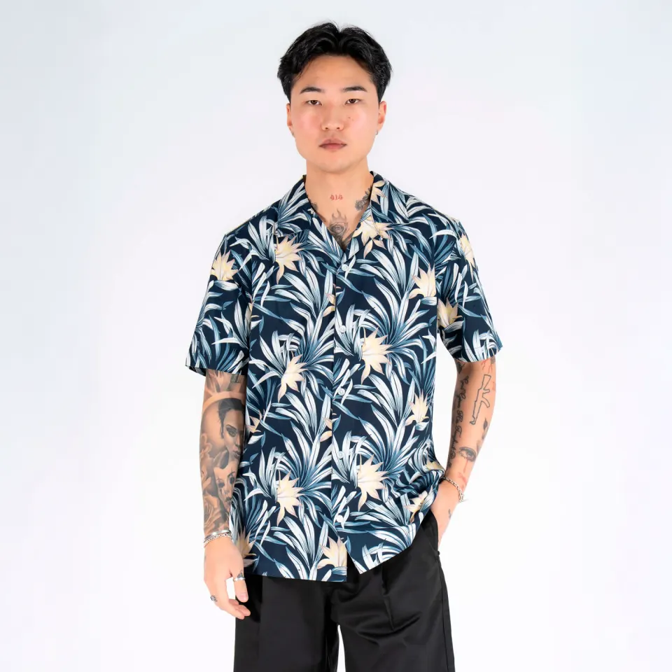 Marcus MApablo ss shirt – Dark Sapphire — produktfoto