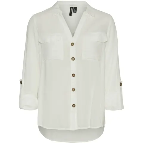 Vero Moda skjorte Vmbumpy – Snow white — produktfoto
