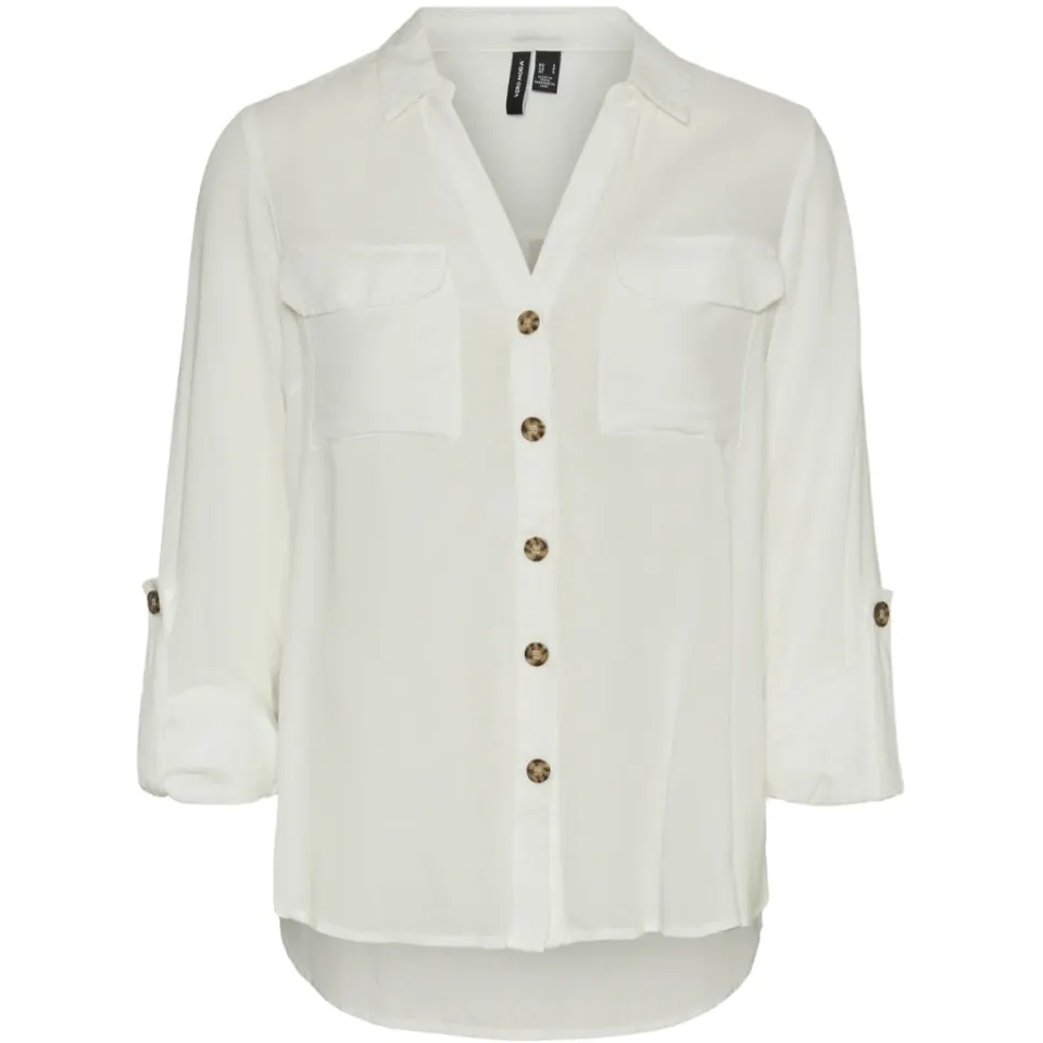 Vero Moda skjorte Vmbumpy – Snow white — produktfoto