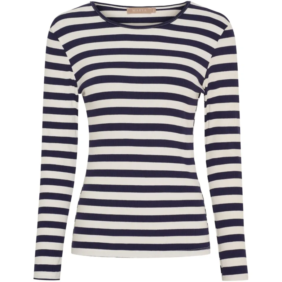 Marta du Château langærmet t-shirt MdcBegonia 7702 – marineblå — produktfoto