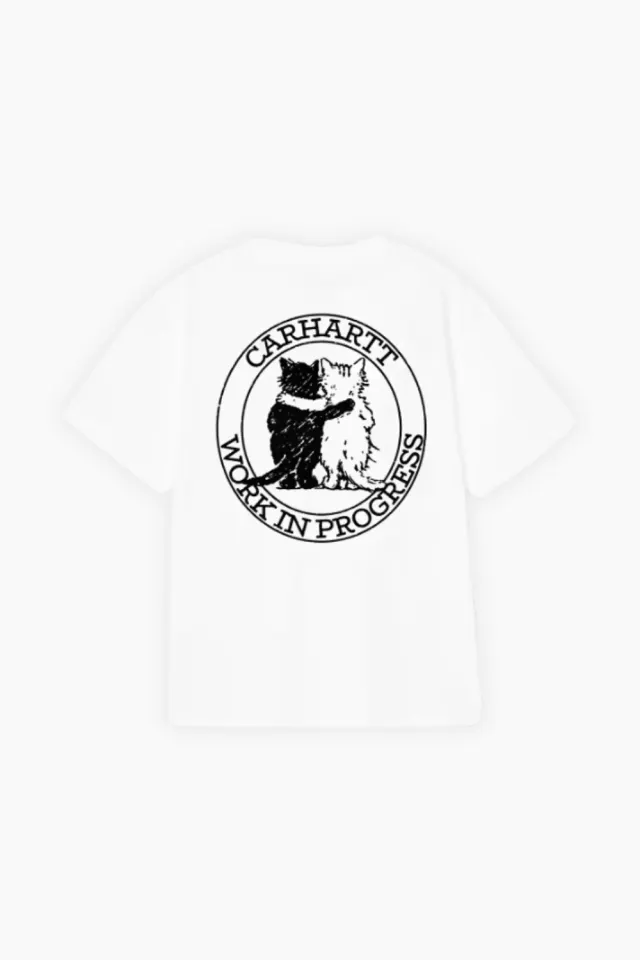 Carhartt W' S/S Hugging Cats T-shirt - White – Carhartt WIP — produktfoto
