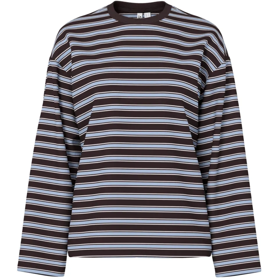 Pieces Bluse Pcsadie – Ganache 3 CASHMERE BLUE & CLOUD DANCER — produktfoto
