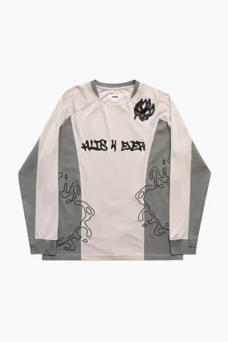 ALIS Coen Long Sleeve 2-layer Jersey – Sand/Grey — produktfoto