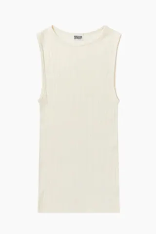 Nørgaard på Strøget NPS Tank Top Solid Color – Ecru — produktfoto