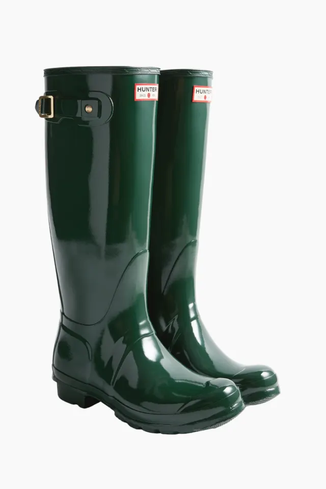 Hunter Womens Original Tall 170 Years Anniversary Boot – grøn — produktfoto