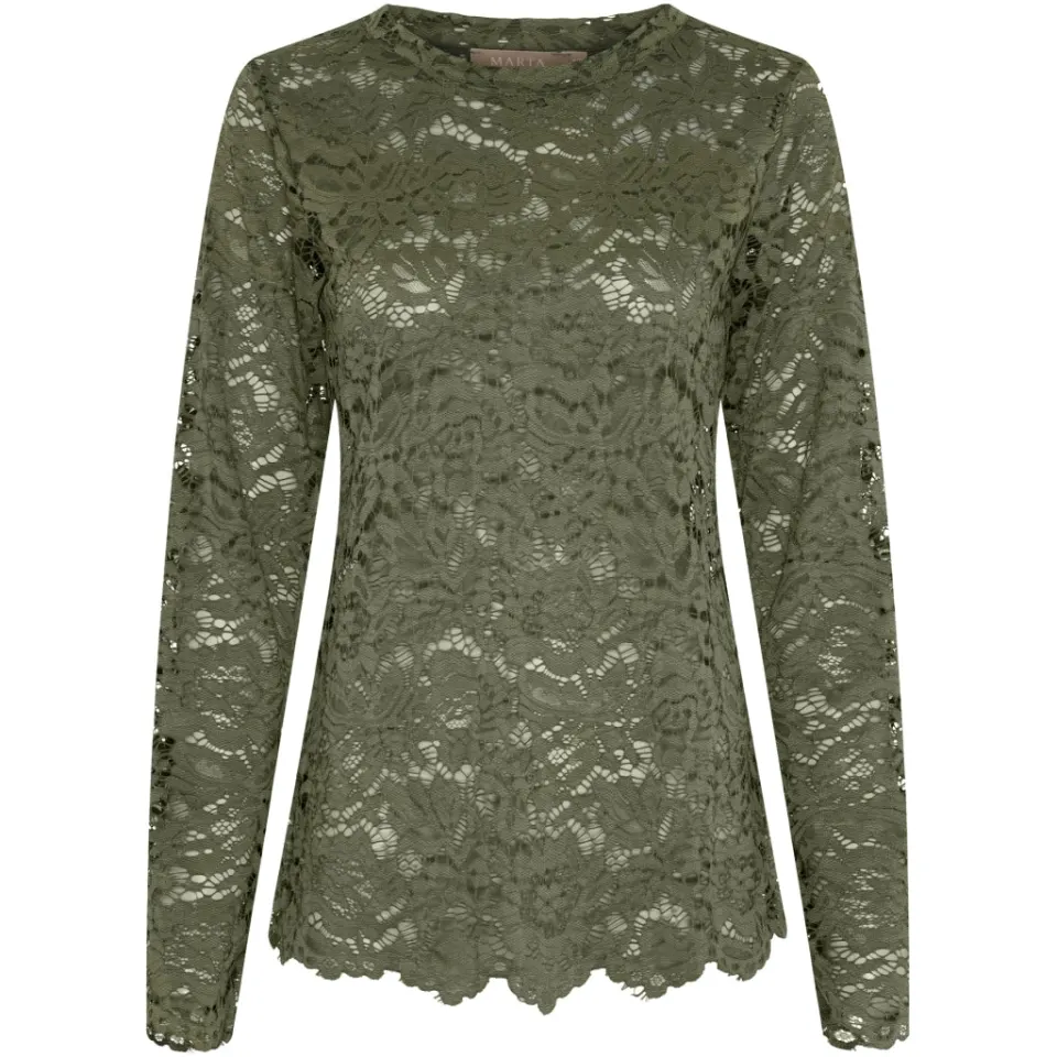 Marta du Château langærmet blonde t-shirt MdcMilley 7707 – Militairy — produktfoto