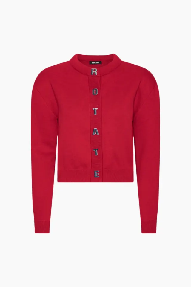 Rotate Firm Knit Cardigan – Scooter Red — produktfoto