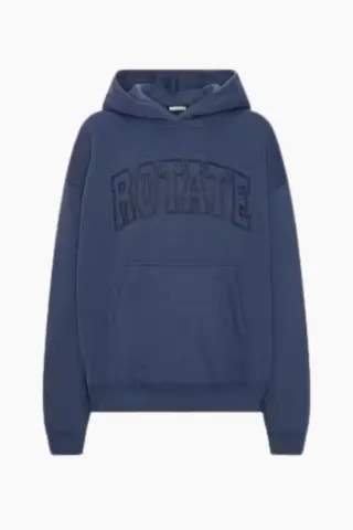 Rotate Classic Sweat Hoodie – Navy Blazer Melange — produktfoto
