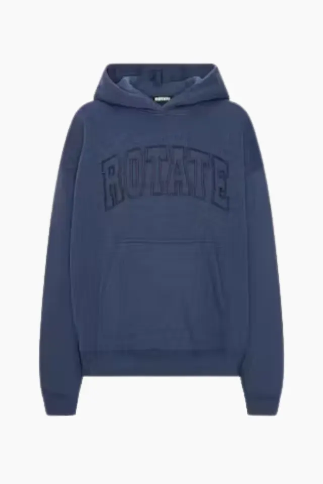 Rotate Classic Sweat Hoodie – Navy Blazer Melange — produktfoto