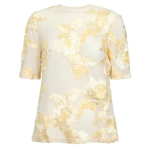 Sisters Point t-shirt SIS – Butter — produktfoto