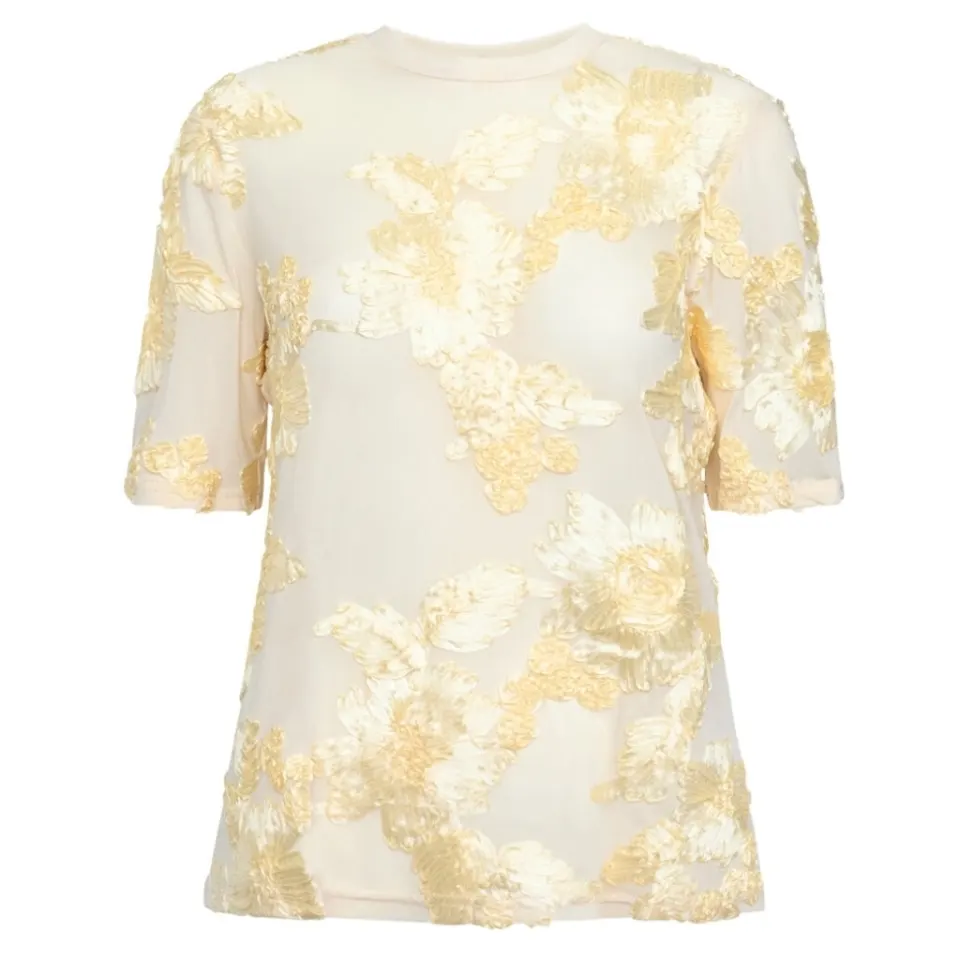 Sisters Point t-shirt SIS – Butter — produktfoto