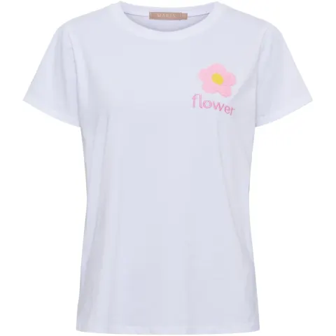 Marta du Château T-Shirt MdcAvella 84275-Flower – White/Pink — produktfoto