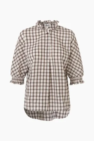 Baum und Pferdgarten Margit Blouse – Creme Mini Check — produktfoto