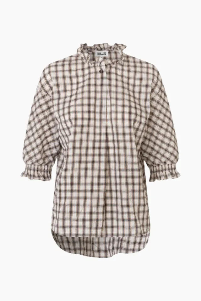 Baum und Pferdgarten Margit Blouse – Creme Mini Check — produktfoto
