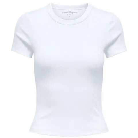 ONLY TOP O-neck Onlval – Bright White — produktfoto