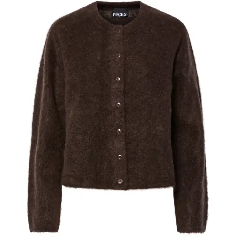 Pieces Cardigan PCManika – Hot Fudge Melange — produktfoto