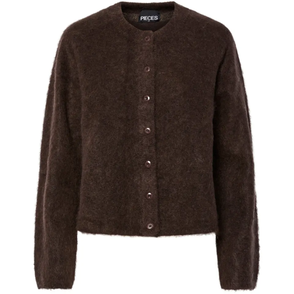 Pieces Cardigan PCManika – Hot Fudge Melange — produktfoto