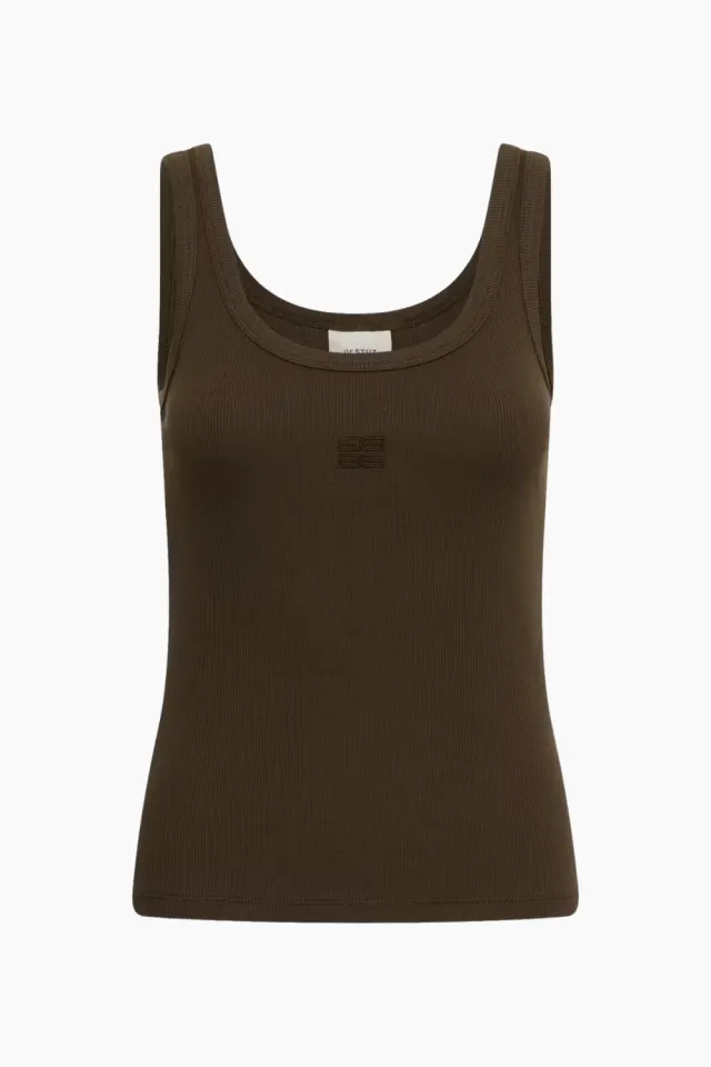 Gestuz GZdrew Logo Top 2.0 – Slate Black — produktfoto