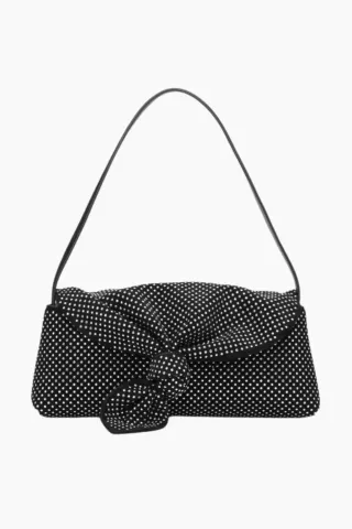 Rotate Rhinestone Knot Scarf Bag – sort — produktfoto